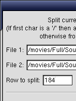 Split file